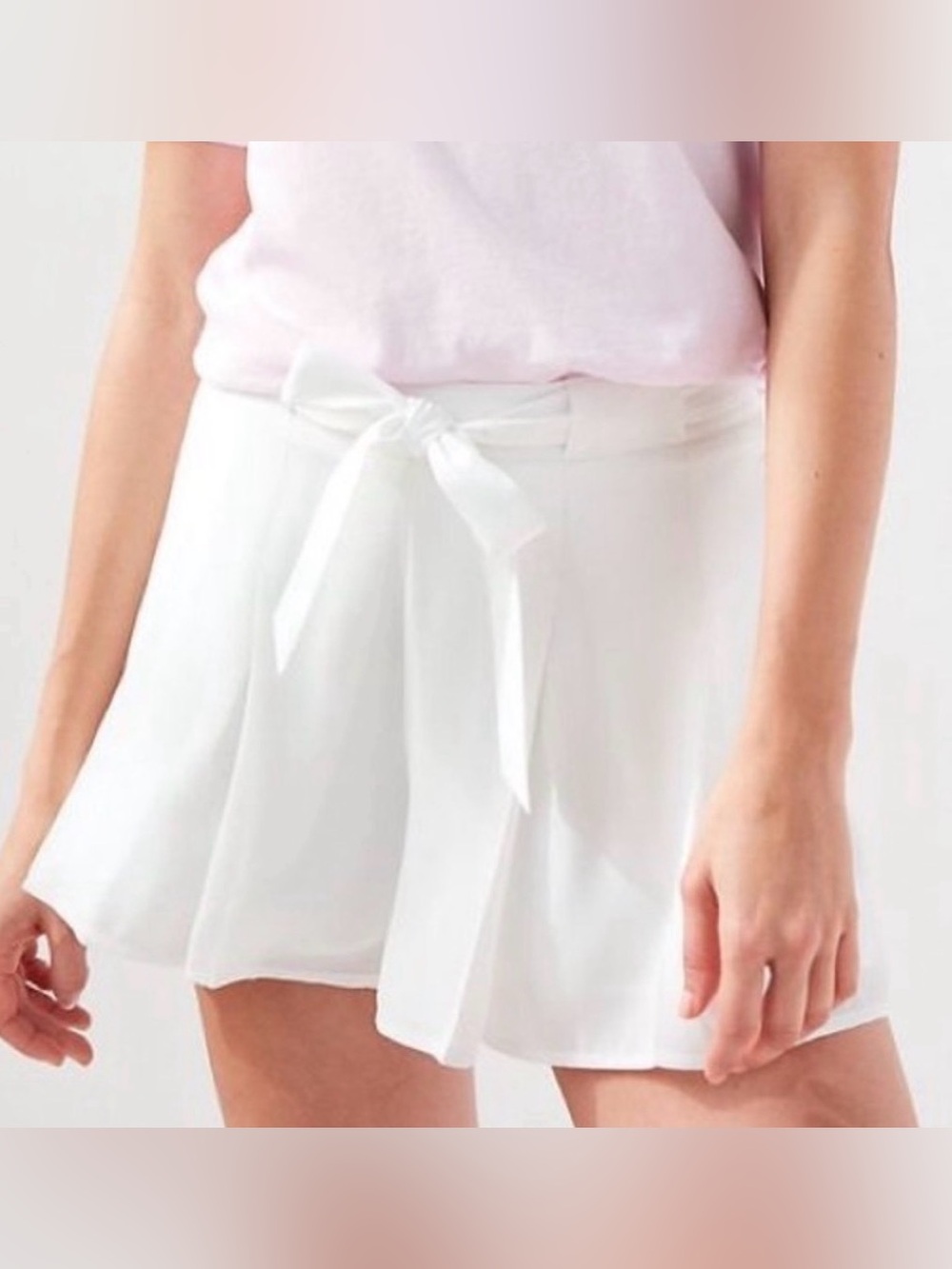 Sunday Best Lilac Purple Tie-Waist Flowy Shorts